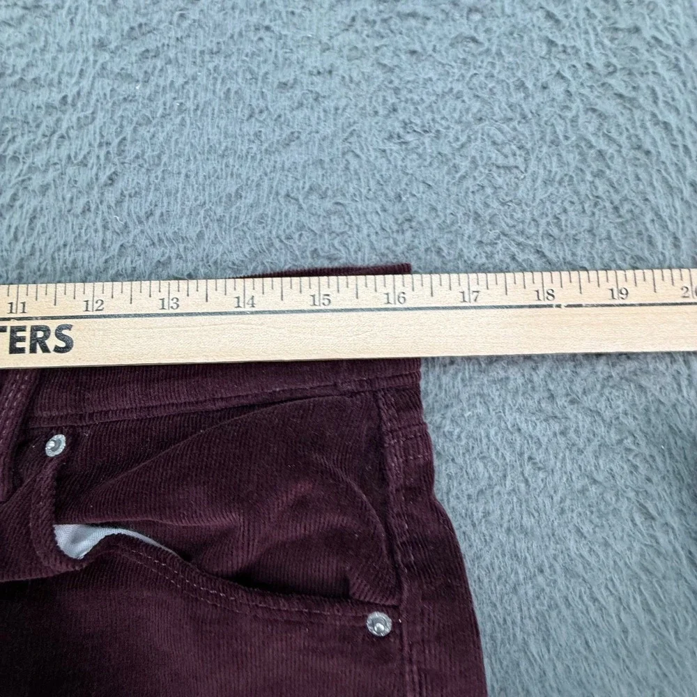 Levi's‎ 505 Straight Corduroy Pants Womens 30 Burgundy Maroon Stretch 15505-0187
